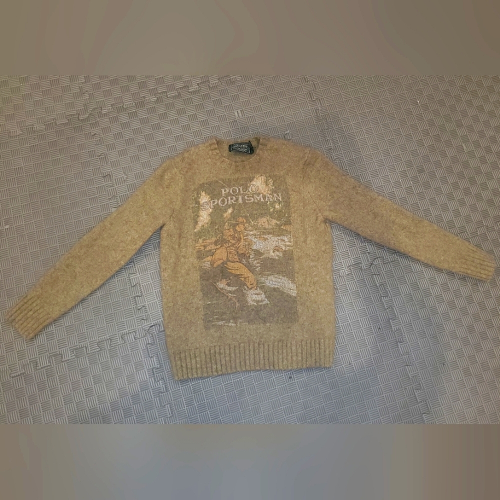 RALPH LAUREN POLO SPORTSMAN WOOL COUNTRY SWEATER M (fits small)